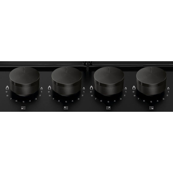 Hotpoint PPH 60P F NB 60cm Gas Hob - Black - Unbeatable Bathrooms