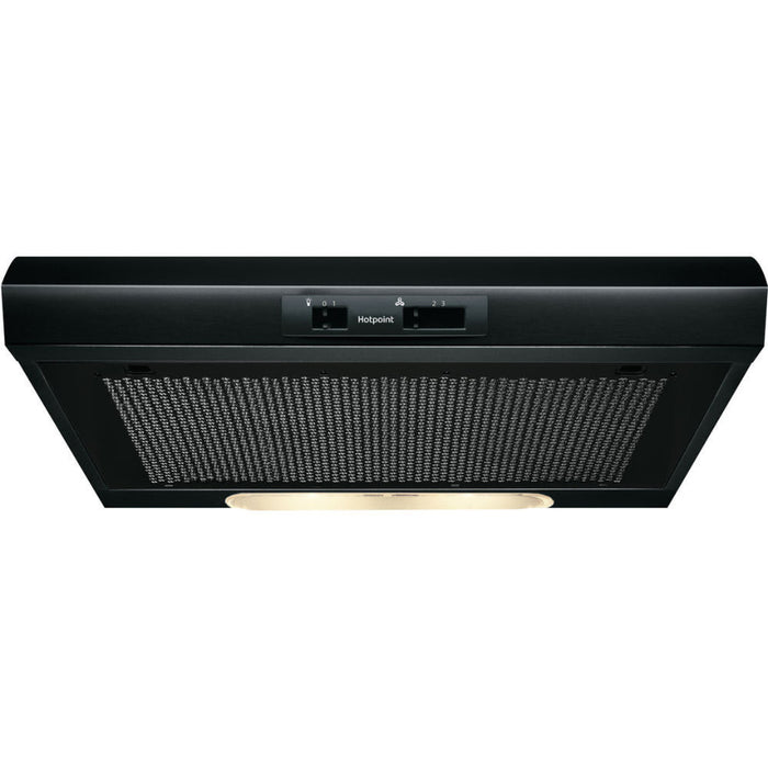 Hotpoint PSLMO 65F LS K 60cm Visor Hood - Black - Unbeatable Bathrooms