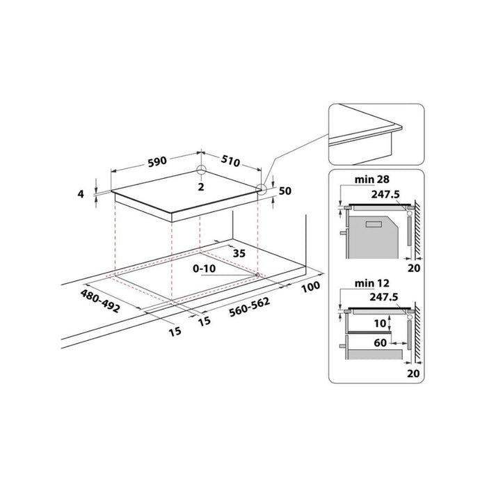 Hotpoint TB7960CBF 60cm Induction Hob - Black - Unbeatable Bathrooms
