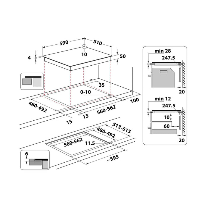 Hotpoint TQ 1460S CPNE 60cm Induction Hob - Black - Unbeatable Bathrooms
