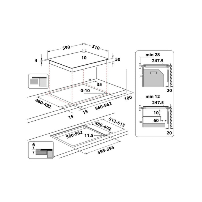 Hotpoint TS 3560F CPNE 60cm Induction Hob - Black - Unbeatable Bathrooms