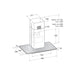 Hotpoint UIF 9.3F LB X 90cm Flat Glass Island Hood - Glass & St/Steel - Unbeatable Bathrooms