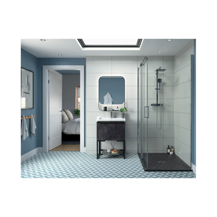 Iconix Semi-Framed Sliding Door - Chrome - Unbeatable Bathrooms