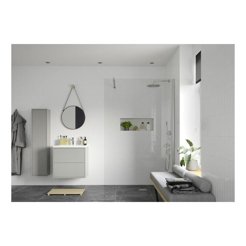 Iconix Wetroom Panel & Support Bar - Chrome - Unbeatable Bathrooms