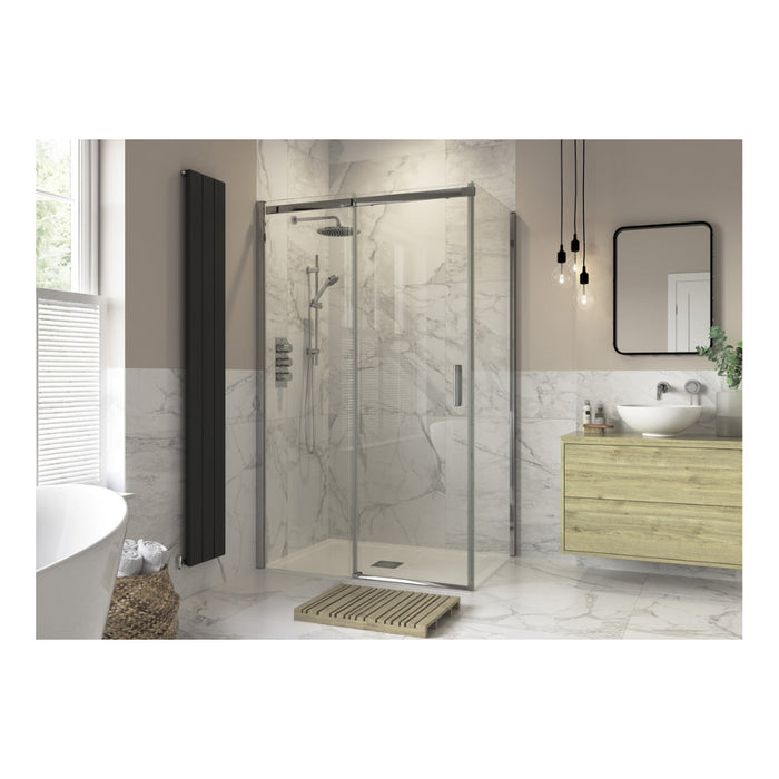 Iconix Sliding Door Side Panel - Chrome - Unbeatable Bathrooms