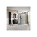 Iconix Fluted Wetroom Panel & Support Arm - Black - Unbeatable Bathrooms