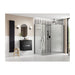 Iconix Fluted Wetroom Panel & Side Panel Arm - Black - Unbeatable Bathrooms