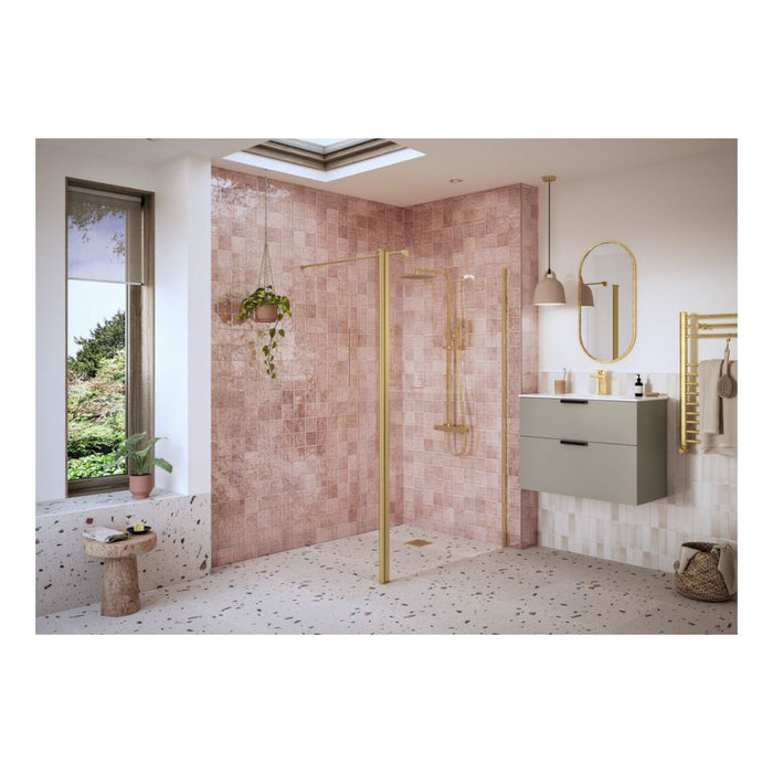 Iconix Optional 1950x300x8mm Rotatable Wetroom Panel (Full Hinge) - Unbeatable Bathrooms