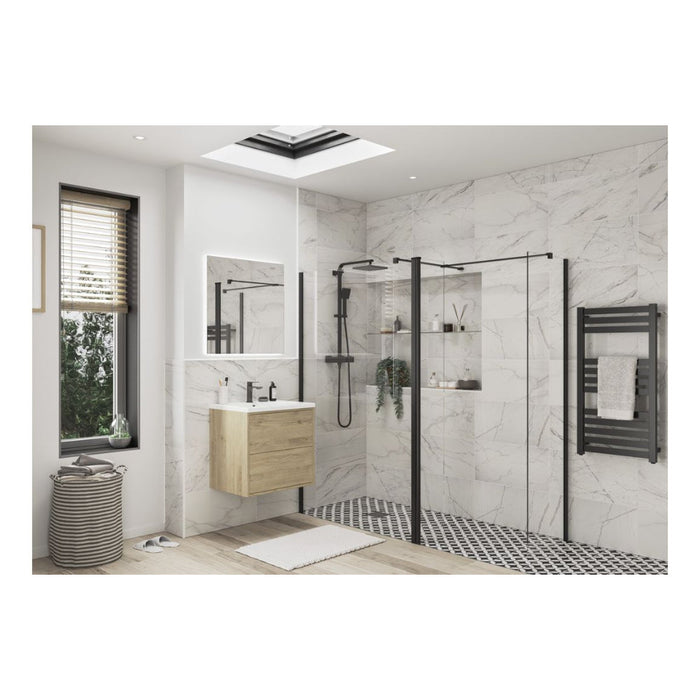 Iconix Optional 1950x300x8mm Rotatable Wetroom Panel (Full Hinge) - Unbeatable Bathrooms