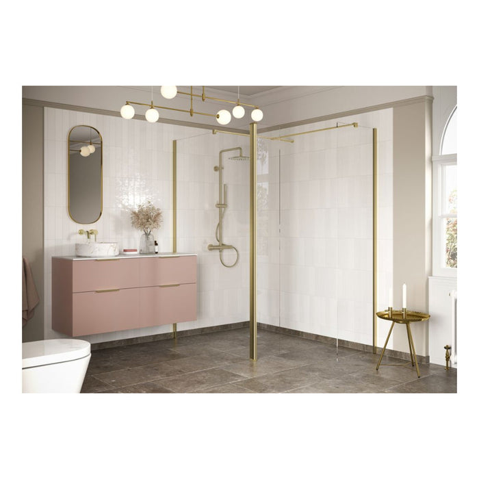 Iconix Optional 1950x300x8mm Rotatable Wetroom Panel (Full Hinge) - Unbeatable Bathrooms