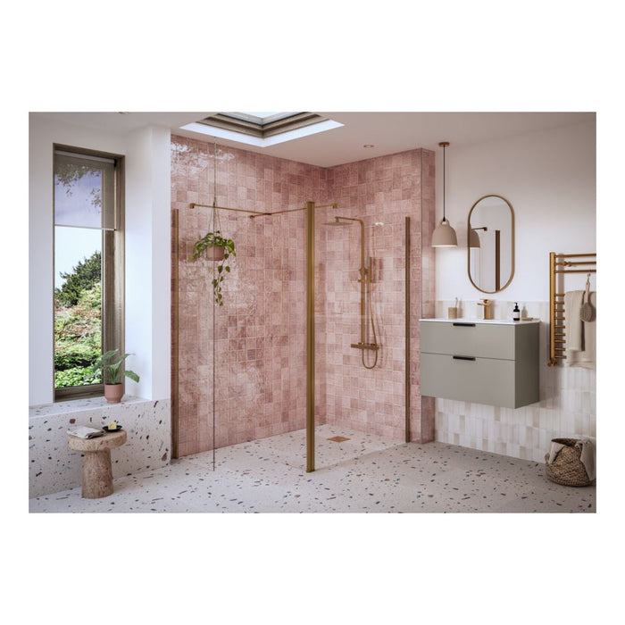 Iconix Optional 1950x300x8mm Rotatable Wetroom Panel (Full Hinge) - Unbeatable Bathrooms