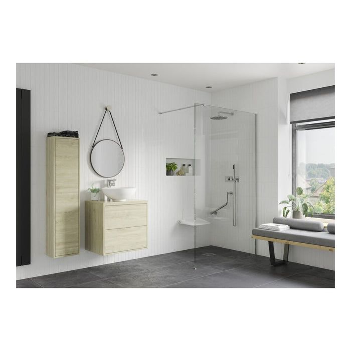 Iconix Optional 330mm Rotatable Wetroom Panel (Retrofit) - Chrome - Unbeatable Bathrooms