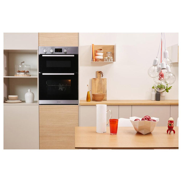 Indesit IDD 6340 IX B/I Double Electric Oven - Stainless Steel - Unbeatable Bathrooms