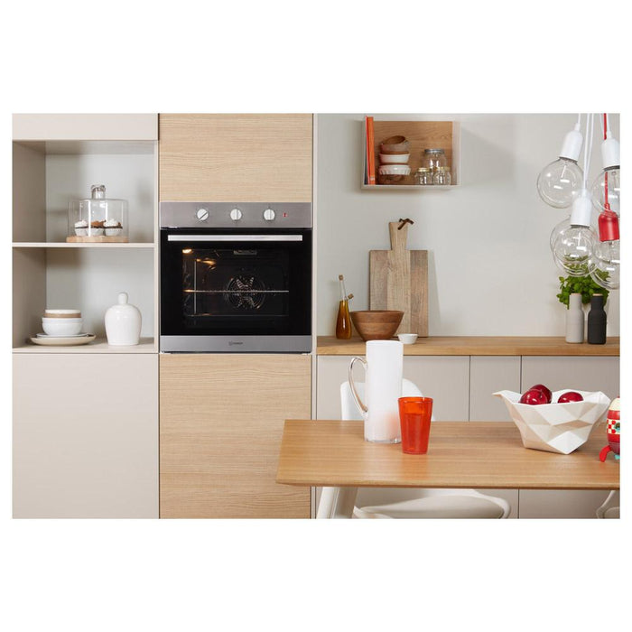 Indesit IFW 6230 IX UK B/I Single Electric Oven - Stainless Steel - Unbeatable Bathrooms