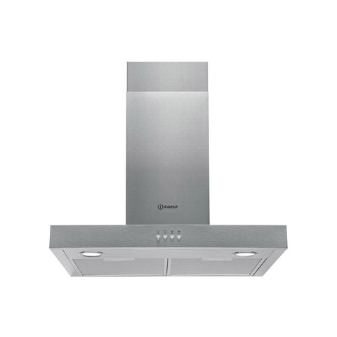 Indesit IHBS6.5LMX 60cm Flat Chimney Hood - Stainless Steel - Unbeatable Bathrooms