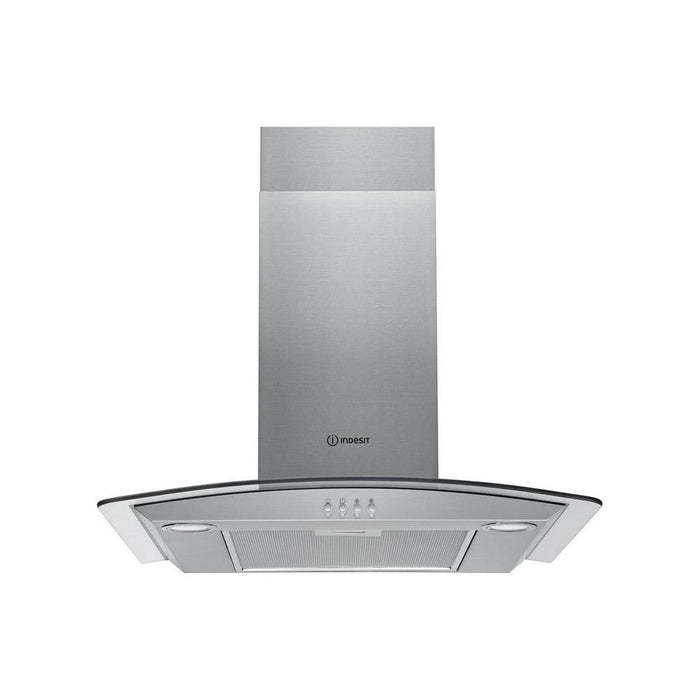 Indesit IHGC 6.5 LM X 60cm Chimney Hood - Stainless Steel - Unbeatable Bathrooms