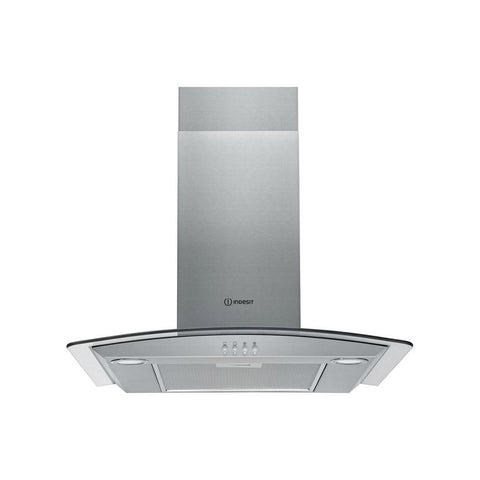 Indesit IHGC 6.5 LM X 60cm Chimney Hood - Stainless Steel - Unbeatable Bathrooms