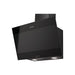 Indesit IHVP 6.6 LM K 60cm Angled Chimney Hood - Black Glass - Unbeatable Bathrooms