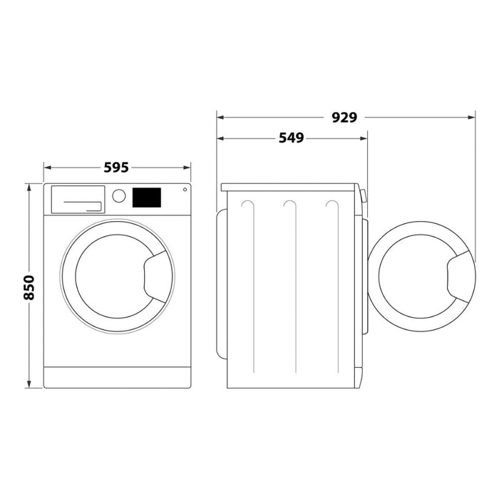 Indesit EWDE 761483 W UK F/S 7/6kg 1200rpm Washer Dryer - White - Unbeatable Bathrooms