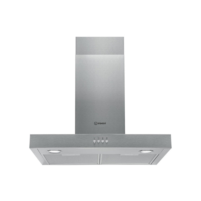 Indesit IHBS 6.5 LM X 60cm Flat Chimney Hood - St/Steel - Unbeatable Bathrooms