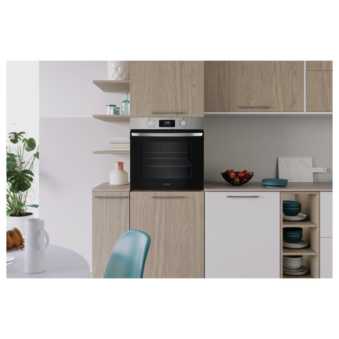 Indesit IO 258HU X UK Single Electric Oven - St/Steel - Unbeatable Bathrooms