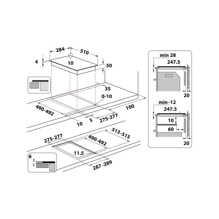 Indesit IS 19Q30 NE 30cm Induction Hob - Black - Unbeatable Bathrooms