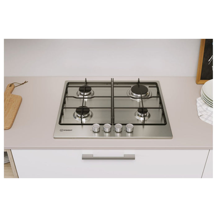 Indesit THP 642 IX/I 1 60cm Gas Hob - St/Steel - Unbeatable Bathrooms