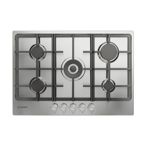 Indesit THP 751 W/IX/I 1 75cm Gas Hob - St/Steel - Unbeatable Bathrooms