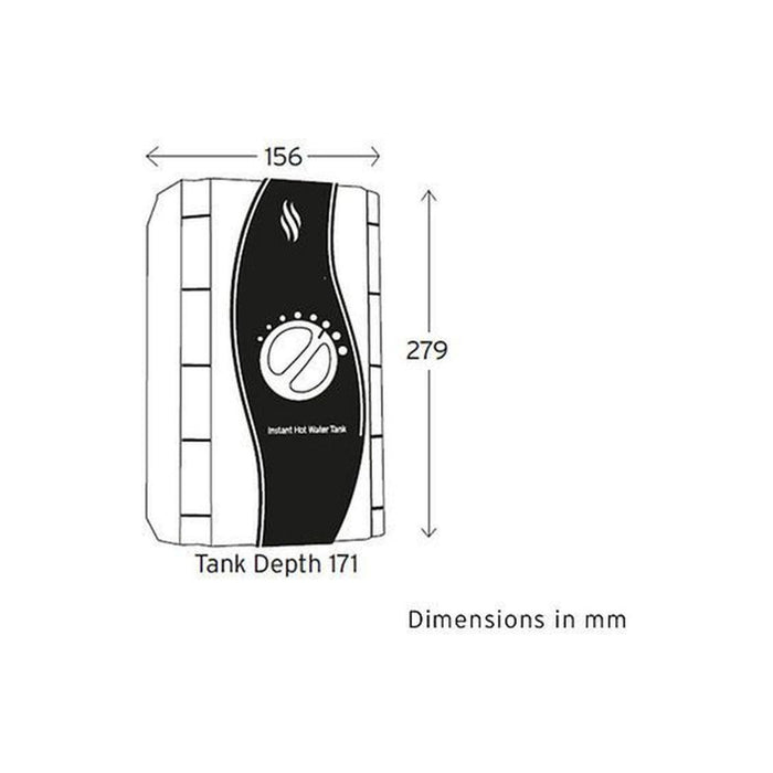 InSinkErator 3N1 Lecce J Shape Steaming Hot Tap & Tank - Chrome - Unbeatable Bathrooms