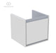 Ideal Standard 430mm Wall Hung Vanity Basin Unit Single Drawer - Gloss White / Matt Grey - Unbeatable Bathrooms