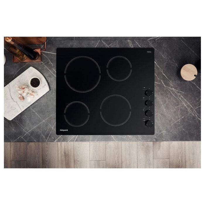 Hotpoint HR 619 CH 60cm Ceramic Hob - Black - Unbeatable Bathrooms