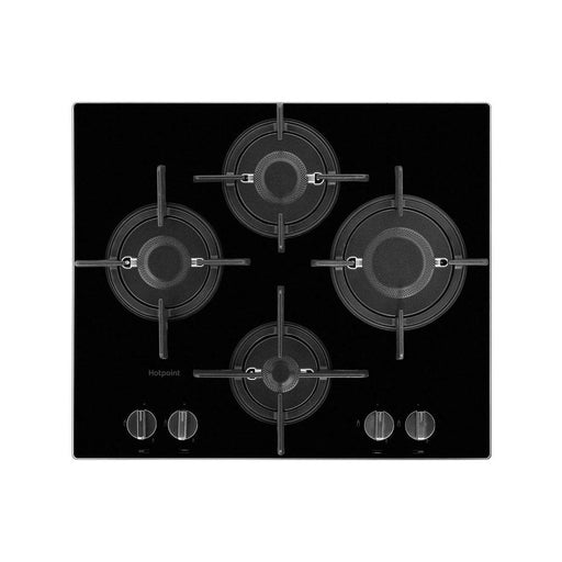 Hotpoint FTGHG 641 D/HBK 60cm Gas on Glass Hob - Black - Unbeatable Bathrooms