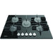 Hotpoint FTGHG 751 D/HBK 75cm Gas on Glass Hob - Black - Unbeatable Bathrooms