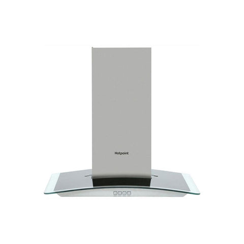 Hotpoint PHGC6.4FLMX 60cm Curved Glass Chimney Hood - Stainless Steel - Unbeatable Bathrooms