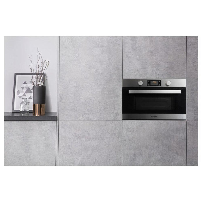 Hotpoint MD 344 IX H Built In Microwave & Grill - Stainless Steel - Unbeatable Bathrooms