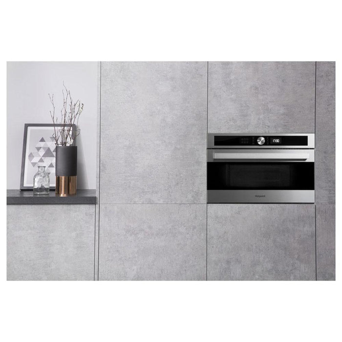 Hotpoint MD 554 IX H Built In Microwave & Grill - Stainless Steel - Unbeatable Bathrooms