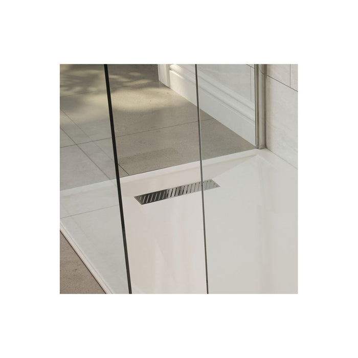 Linear Tray Waste & Cover - Chrome - Unbeatable Bathrooms