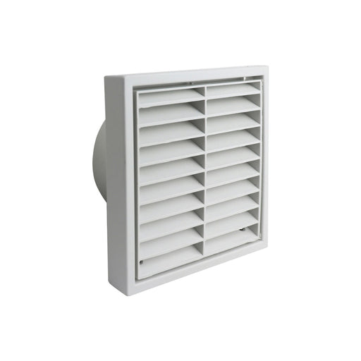 Manrose 100mm Fixed Louvre Dual Fitting Grille - White - Unbeatable Bathrooms