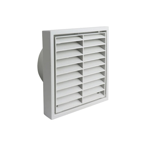 Manrose Fixed Louvre Grille - White - Unbeatable Bathrooms