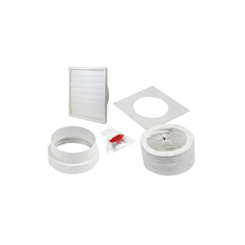 Manrose Round Hose Gravity Kit (1m) - White - Unbeatable Bathrooms