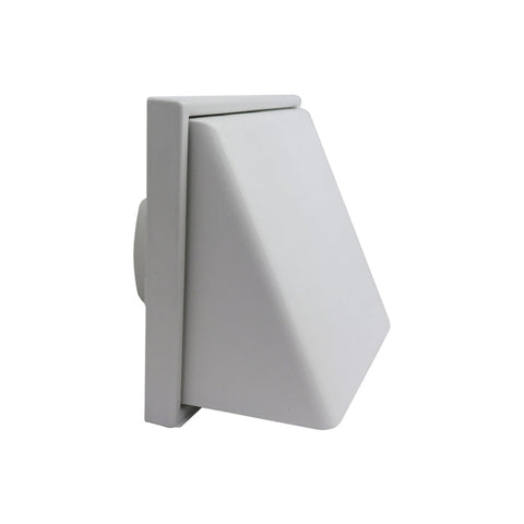 Manrose Weather Proof Cowled Wall Outlet - White - Unbeatable Bathrooms