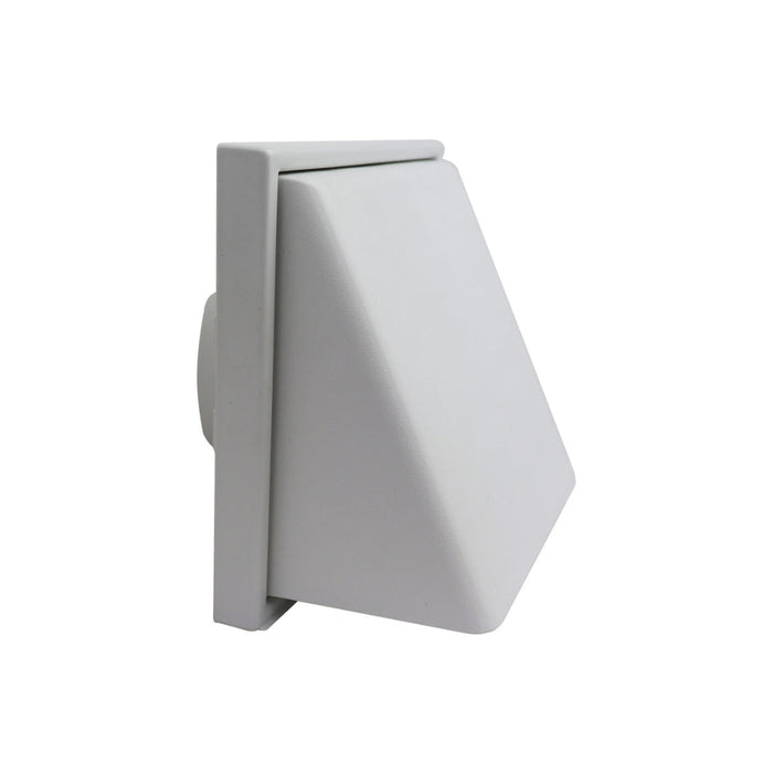 Manrose Weather Proof Cowled Wall Outlet - White - Unbeatable Bathrooms