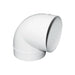 Manrose Round 90&deg; Pipe Bend - White - Unbeatable Bathrooms