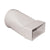 Manrose Round to Rectangular Adaptor - White - Unbeatable Bathrooms