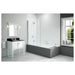 Merlyn 1100x1500mm 2-Panel Folding Hinged Bath Screen (8mm) - Unbeatable Bathrooms