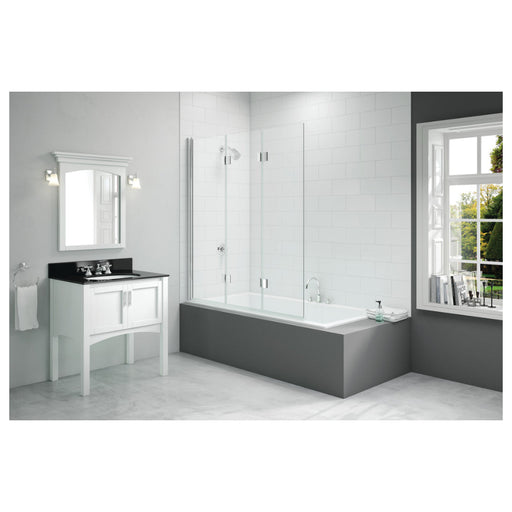 Merlyn 1400x1500mm 3-Panel Folding Hinged Bath Screen (8mm) - Unbeatable Bathrooms