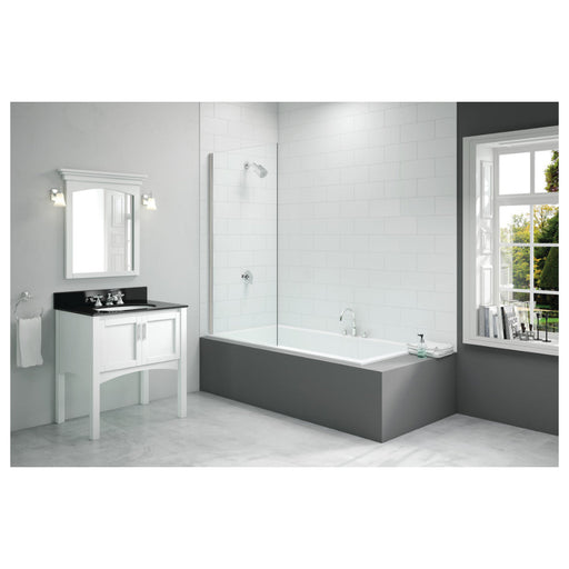 Merlyn 800x1500mm Single Fixed Square Bath Screen (6mm) - Unbeatable Bathrooms