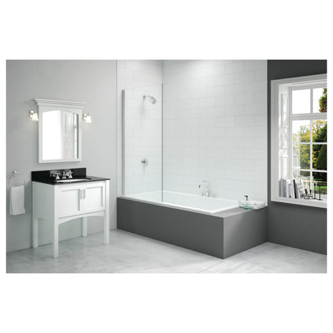 Merlyn 800x1500mm Single Fixed Square Bath Screen (6mm) - Unbeatable Bathrooms