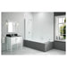 Merlyn 800x1500mm Single Square Bath Screen (6mm) - Unbeatable Bathrooms