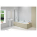 Merlyn 850x1400mm 4-Fold Bath Screen (8mm) - Unbeatable Bathrooms
